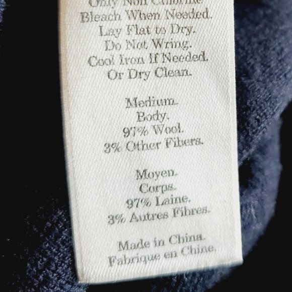 EVERLANE Wool Boxy Navy Blue Sweater - Picture 8 of 8